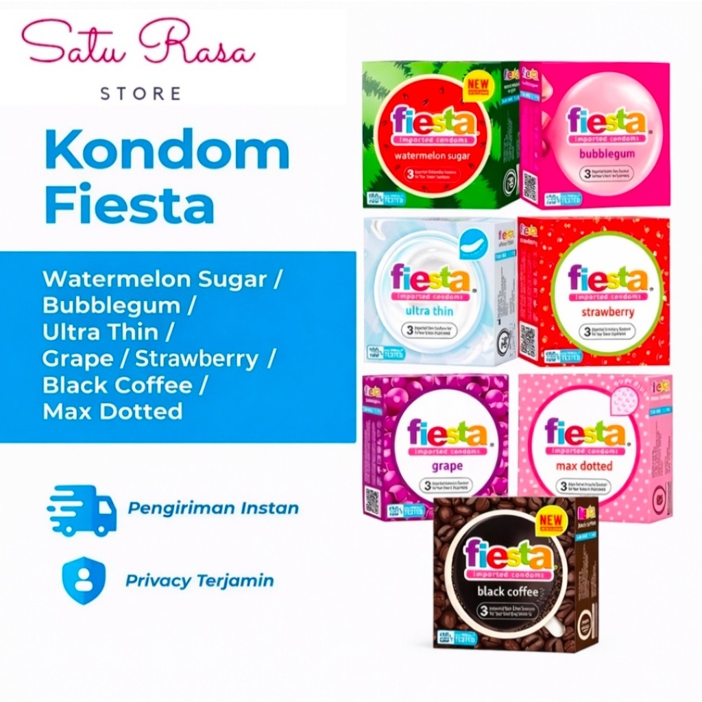 Kondom Fiesta All Varian Condom Rasa Buah Bergerigi Tipis Ultrathin