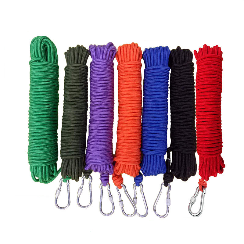 6mm x 20m outdoor salvage rope, colorful woven rope, binng rope, free clothes hanging rope, umbrella