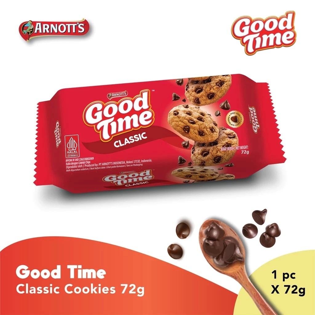 GOOD TIME Biscuit cookies 72gr Double choco All Varian Coklat Kopi Classic rainbow coffe milky vanil