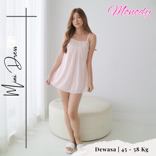Mini Dress Wanita Sexy Look Bahan Sutra Licin
