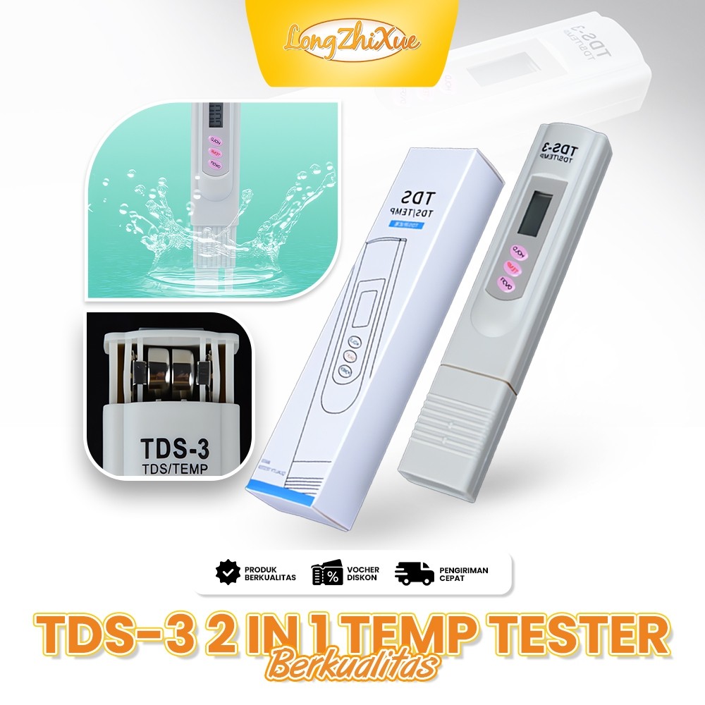 SWS Alat tes air TDS meter pengukur PH pengecek kualitas air alat akuarium Ukur TDS/PH/Suhu/Kekerasa