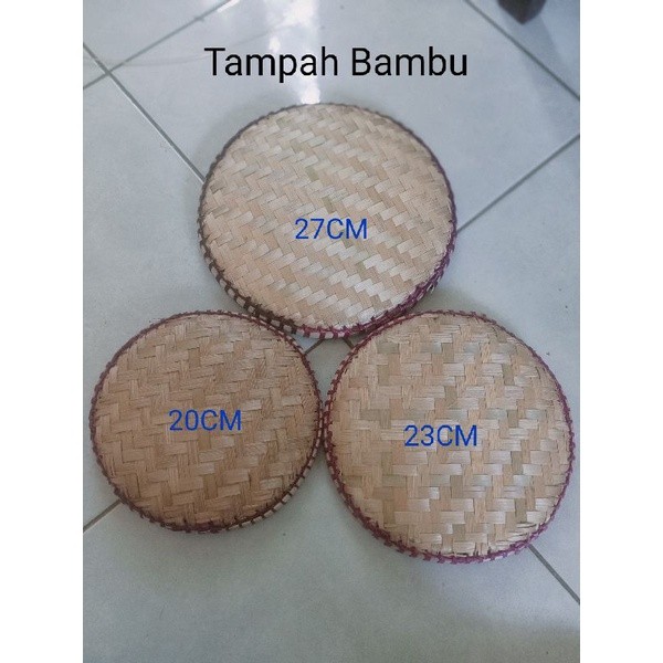 Tampah bambu mini tempat nasi tumpeng jajanan pasar dll