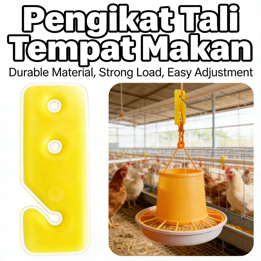 Tali Makan 50PCS Pakan Ayam Pengikat Tempat Tali Adjuster Peternakan