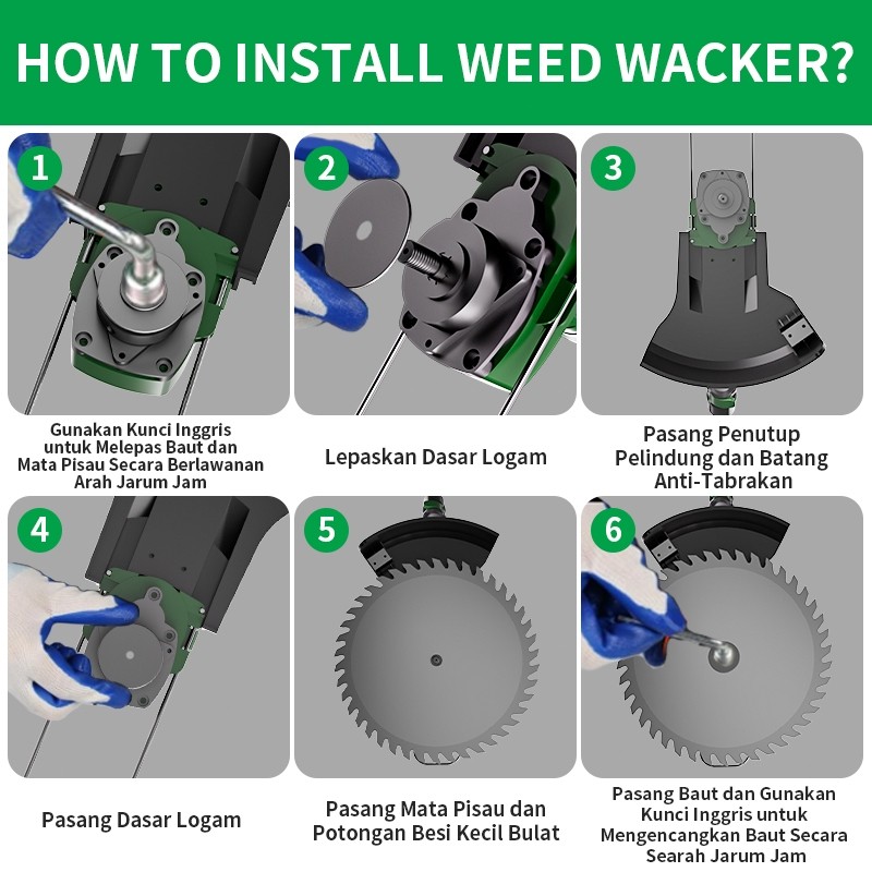 TERLARIS TANZU Mesin Pemotong Rumput Listrik Brushless Tanpa Sikat Baterai Aki 18V/21V - Alat Potong