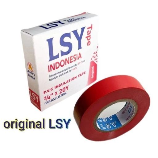 Electrical Insulation Tape Red - Isolasi Kabel Listrik Merah PVC