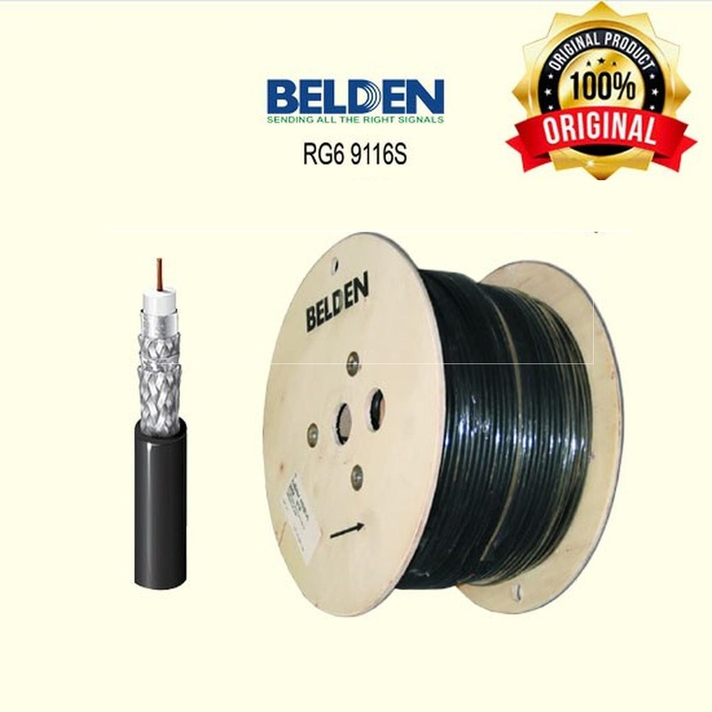 Belden 9116S Kabel Cable Coxial RG6 / Kabel TV Parabola / Kabel CCTV Kamera Indoor / Outdoor V
