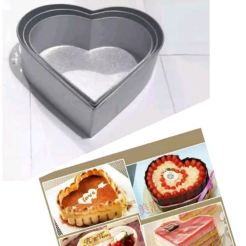 Ring Roti karakter motif hati / love ring cutter / Cetakan kue bentuk hati / loyang kue