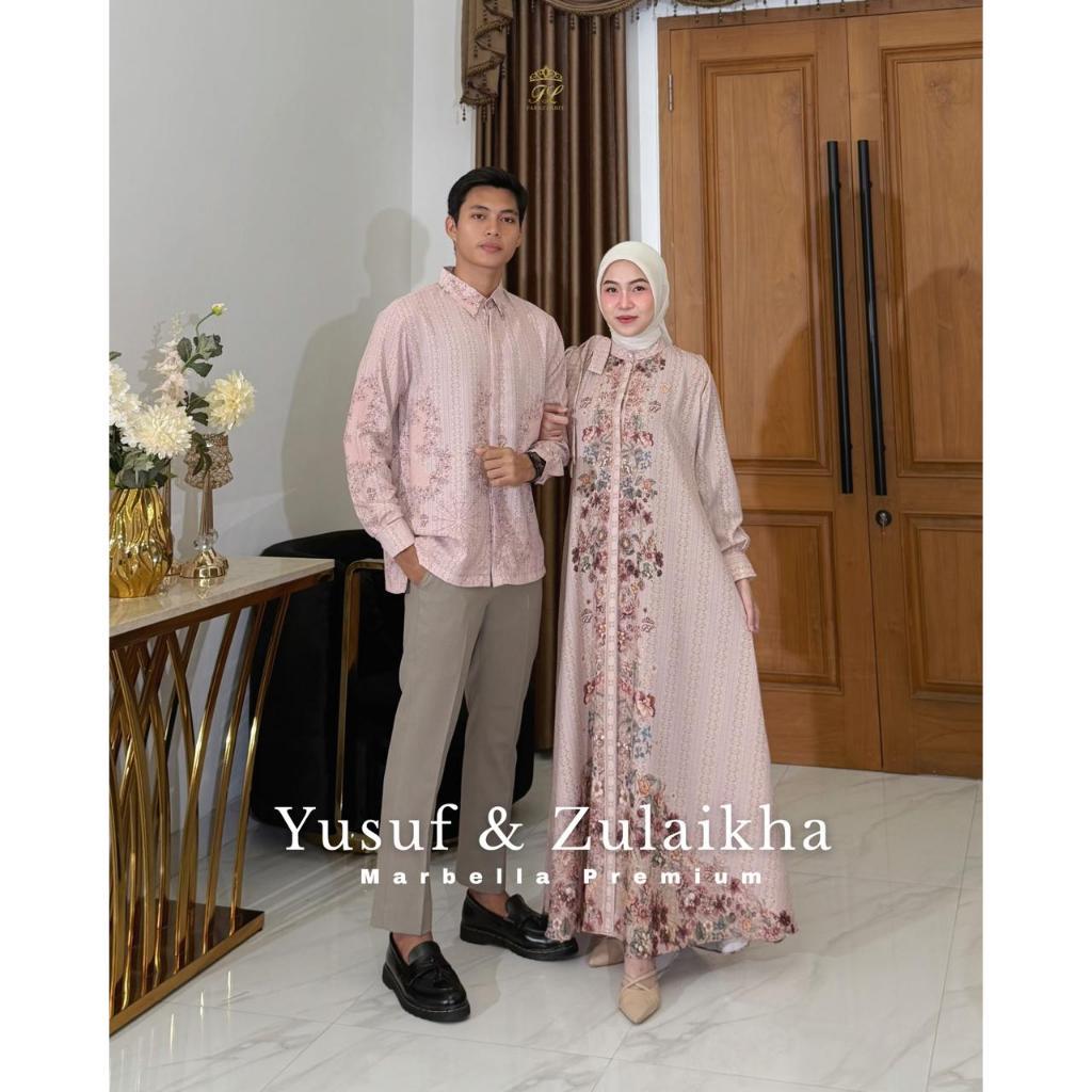 pondsmoney Faraz Label - YUSUF ZULAIKHA COUPLE SET Busana Muslim Wanita Baju Koko Dress Lebaran 2026