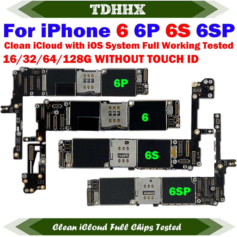For iPhone 6 6S Free iCloud Logic Board Good Tested for iPhone 6Plus 6SPlus 5.5in Motherboard Full i