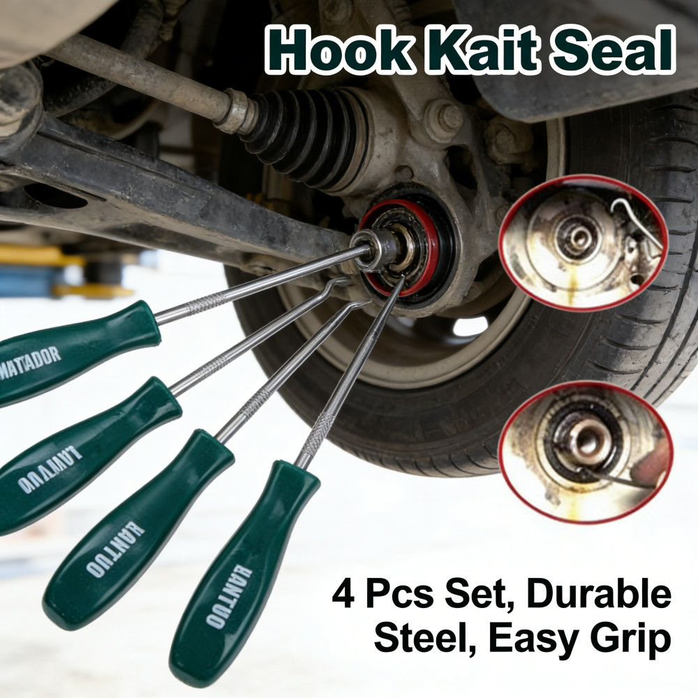 Set Cungkil O Ring Kait Congkel Pick Hook Seal Obeng Alat 4 Pcs