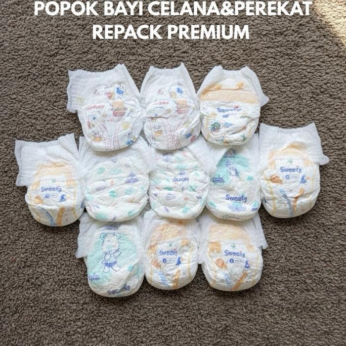 popok bayi repack non kemasan|pampers celana dan perekat anak 10-50pcs size NBS/S/M/L/XL campur/rand