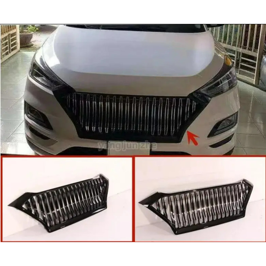 For HYUNDAI TUCSON 2019-2022 grill TUCSON front bumper modified grille decoration balck/rom