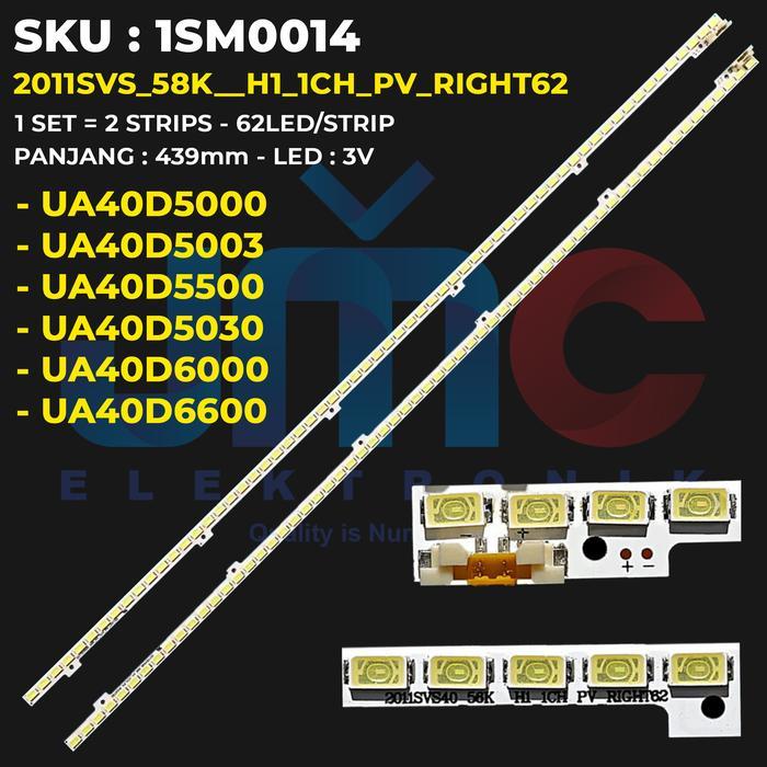 Backlight TV 40 Inch UA40D5000 UA40D5003 UA40D5500 UA40D5030 UA40D6000 UA40D6600