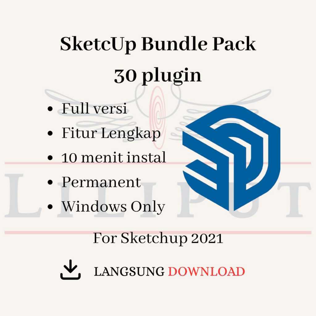Plugin Pack SketchUp  30 Plugin lisensi seumur hidup for SketchUp 2021