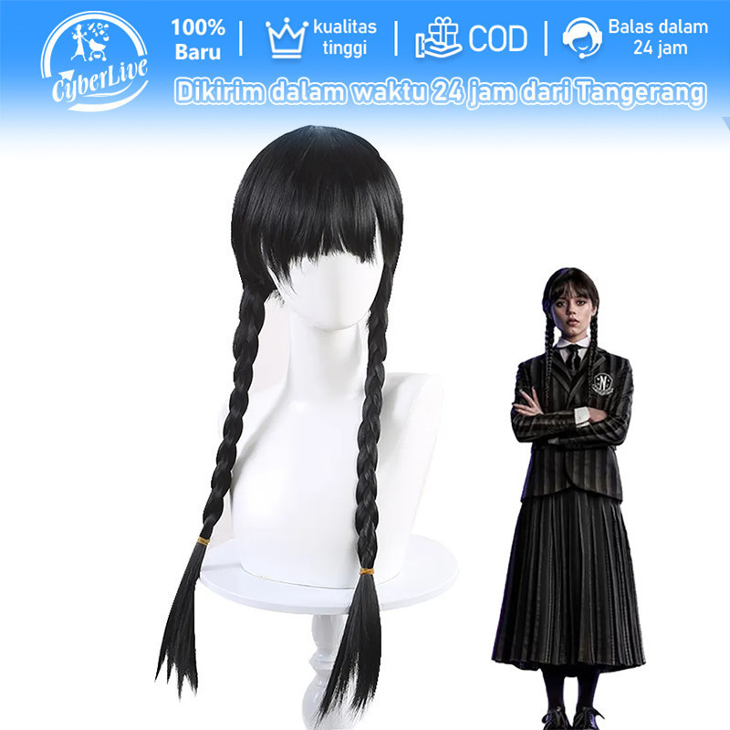 Rambut Kepang Palsu Panjang Wig Kepang 2 Wig Cosplay