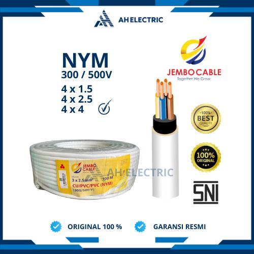 Jembo Kabel Listrik NYM 4x4 mm / 4 x 4 mm | Eceran Meteran