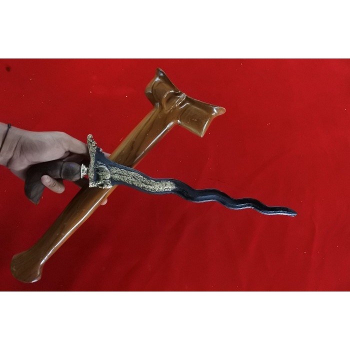 keris LANGITAN DAPUR GAJAH WARANGKA BUGIS KJMN - BILAHAN SAJA bj1 p60