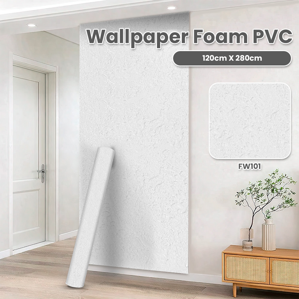 Wallpaper Dinding PVC Foam 120x280cm Motif Minimalis Stiker Dinding Tebal Anti Air Tahan Lembab