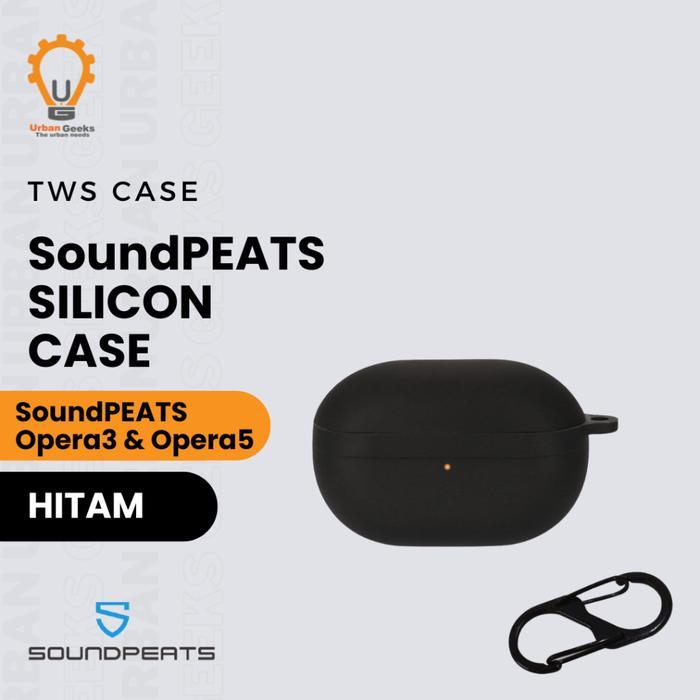PROMO =Acessoris Game= Earphone Case Silicone Case untuk SoundPeats Opera 3 Opera 5 - Black
