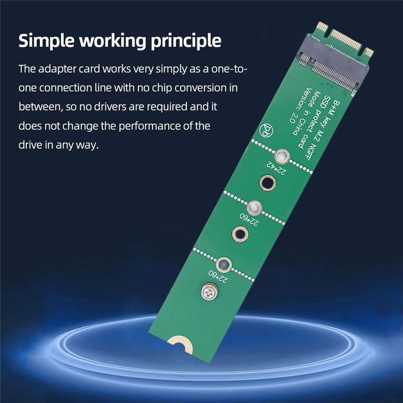 GW-M.2 NGFF AHCI PCIE Interface Riser Card Male To Female M2 SSD Interface Test Protection Card B+M/