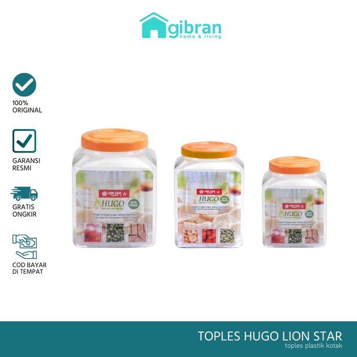 NEW PRODUK Toples Tutup Plastik Segi PP-50 PP-51 Hugo Square Jar 200 (3L) 201 (4L) Lion Star Tebal d