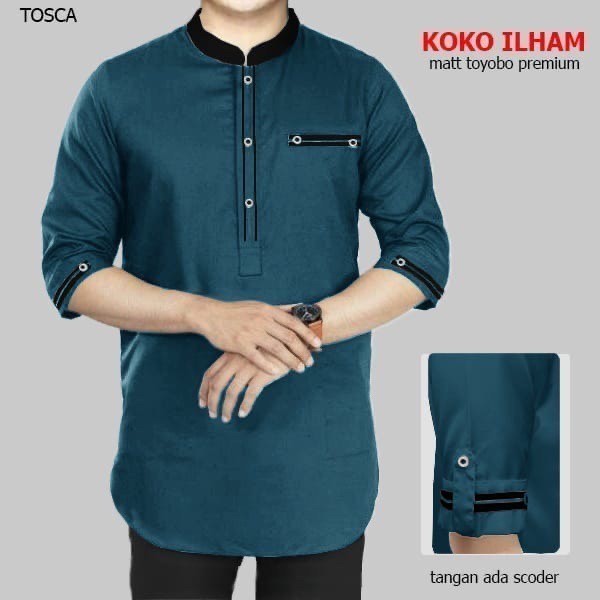 CUCI GUDANG BOOM - KOKO KURTA ILHAM S M L XL XXL 3XL PAKAIAN FASHION MUSLIM KOKO KURTA ATASAN DEWASA