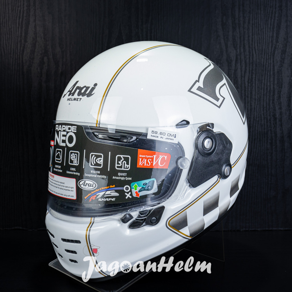 ARAI HELM RAPIDE NEO CAFE RACE | WHITE | FULL FACE CLASSIC
