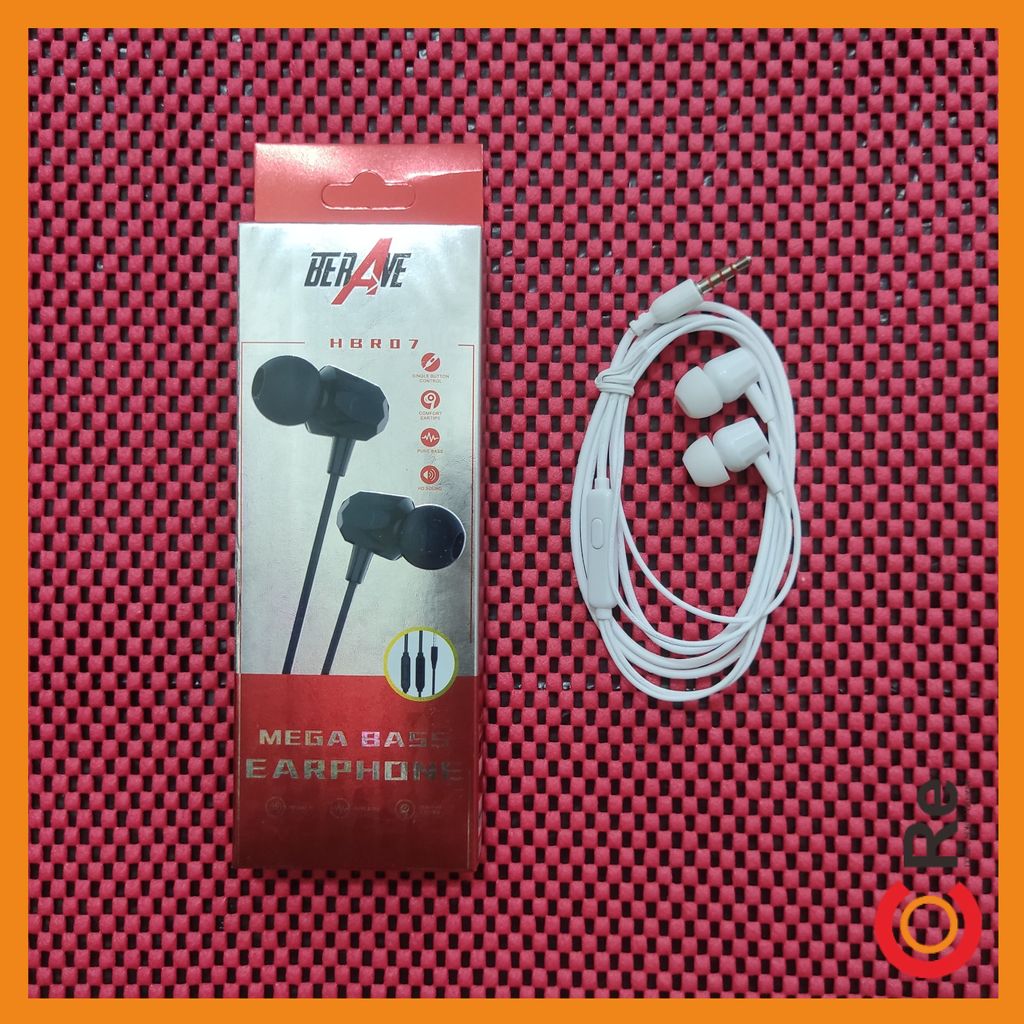 [HBR 07] HEADASET / HEADPHONE / EARPHONE / HANDSFREE  SUPER BASS - (BERAVE) UGO/LIGO