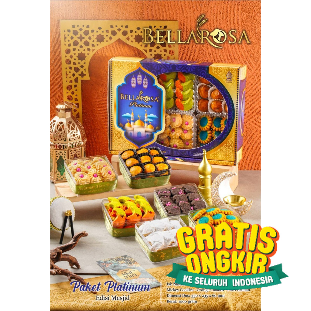 PAKET KUE KERING BELLAROSA / HAMPERS LEBARAN BELLAROSA - PARCEL LEBARAN BELLAROSA- Hempers Murah
