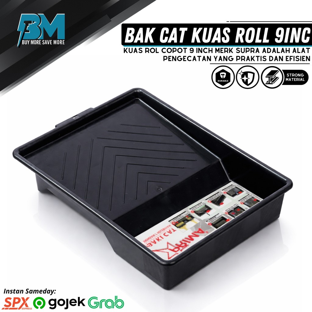 Bak Cat Plastik Baki Tempat Roll Rol Kuas Tembok Hitam High quality/BAK CAT BERKUALITAS BAGUS DAN TE