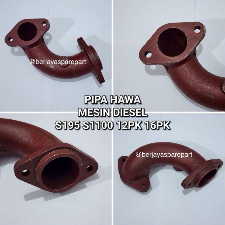 S195 S1100 Pipa Leher Elbow Filter Saringan Udara Hawa Intake Pipe S 195 1100 BESI COR TEBAL
