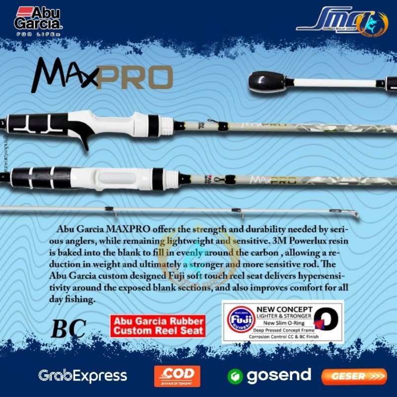 ABU GARCIA Max Pro Rod 24Ton Graphite Kuat & Ringan Untuk Casting