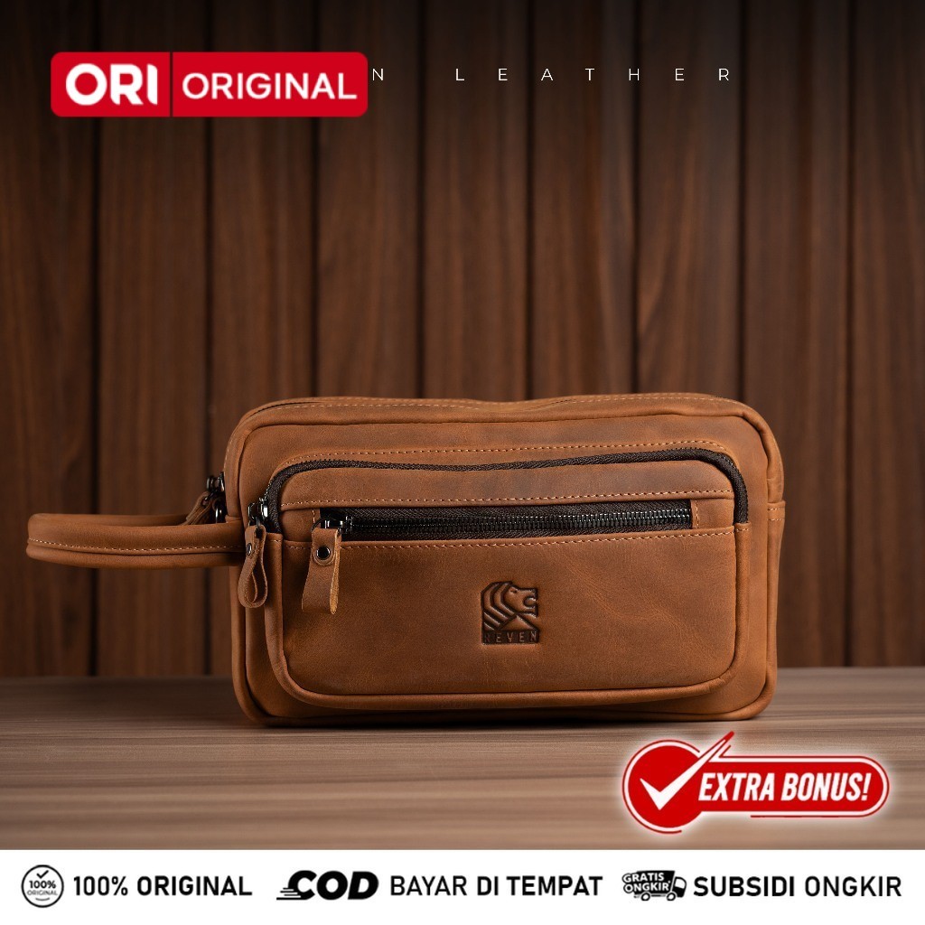 Reven Leather Nakula Pouch Bag – Tas Kulit Asli Crazy Horse 2 Style Slingbag & Pouch FREE GIFT