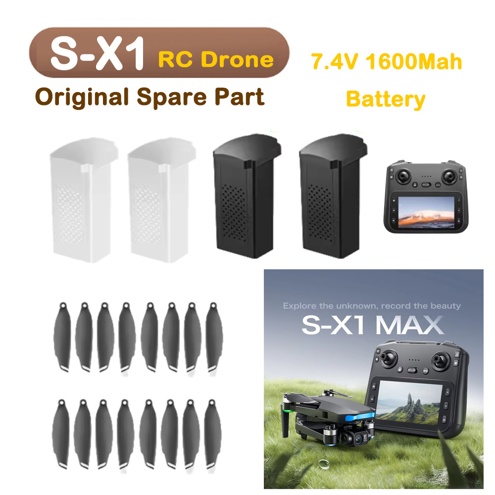 LSRC S-X1 GPS RC Drone Spare Part S-X1 Battery 7.4V 1600Mah / Propeller Blade / Remote Controller X1