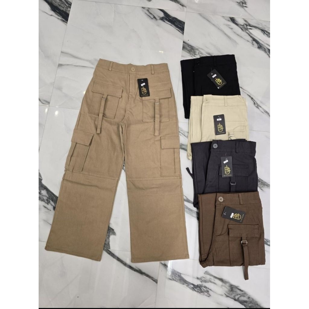 Abel Celana Cutbray Kulot Baggy Rok Cargo Katun Rayon