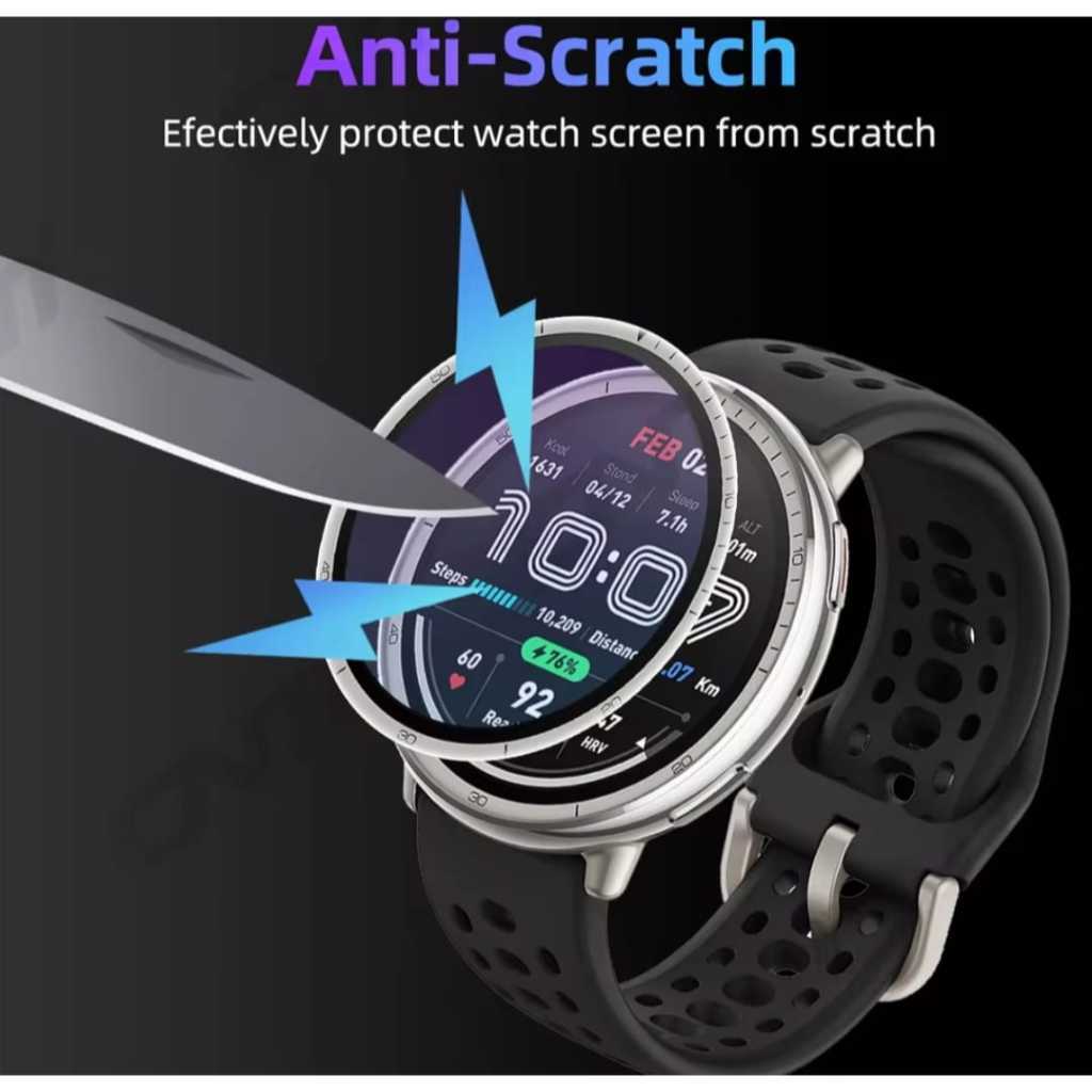ANTI GORES AMAZFIT ACTIVE 2 XIAOMI AMAZFIT ACTIVE 2 ACTIVE2 PET PMMA SCREEN GUARD PROTECTOR 3D CURVE
