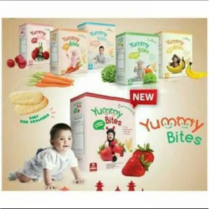 yummy bites/yummy bites crackers/biskuit yummy bites/makanan bayi