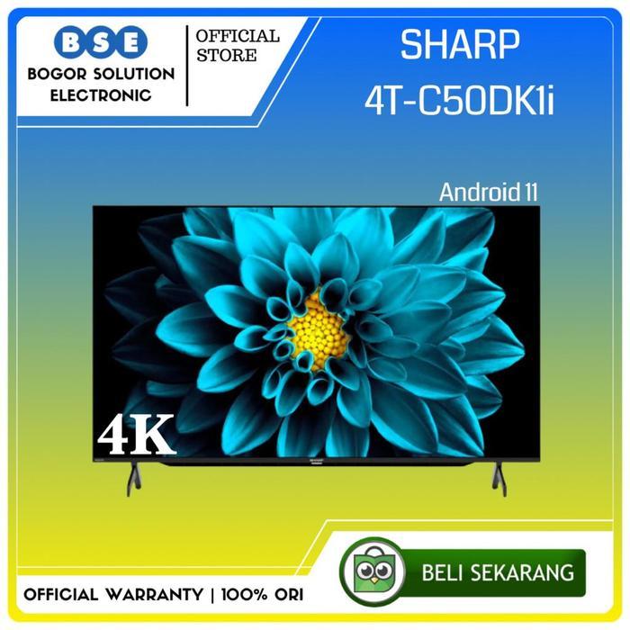 TV Sharp Android 50 Inch 4T-C50DK1i 4K Android 11 Sharp 50DK1i 50DK1