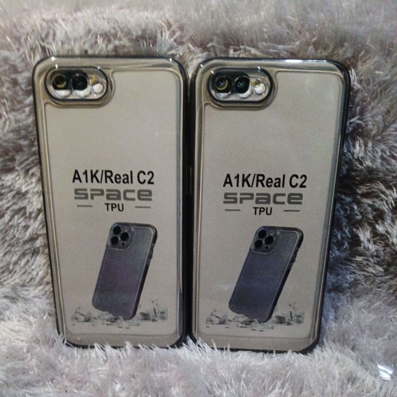 Soft Case For OPPO A1K C2 Silikon Clear Hitam Trasparan Pelindung belakang HP