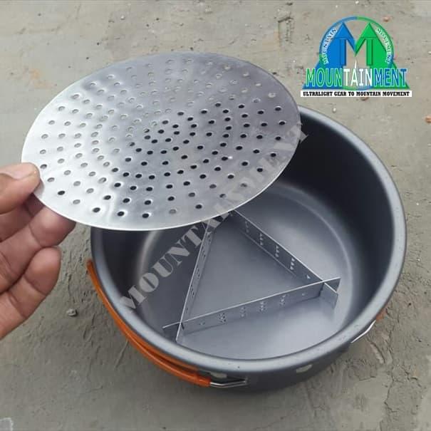 (Tidak Termasuk Panci) Langsang Nesting DS 101 200 300 Cooking Set Langseng Nasi Aluminium UL - DS 3