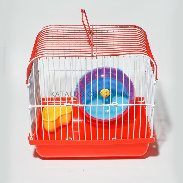 READY Kandang Hamster Minimalis / Rumah Hamster - Merah