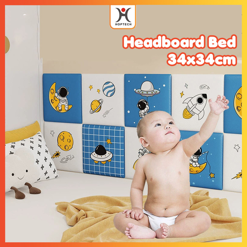 Hoptech - Headboard Dinding Kamar Tidur Anak 3D Foam Aesthetic Tahan Air Dan Kedap Suara