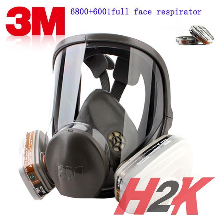 Masker 3M Full Facepiece Reusable Respirator 6800 - 6800 - M