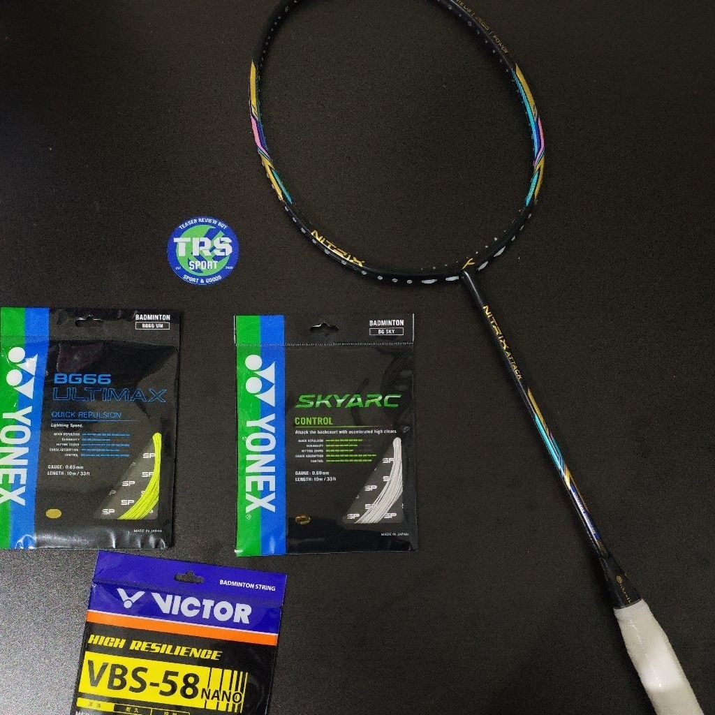 New raket hundred Nitrix attack gratis pasang 4simpul bonus senar ultimax/VBS58/skyarc