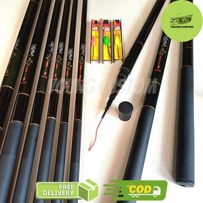 Joran Tegek 1 Set Dragon Black Size 180 Cm - 720 Cm - 360 Cm, Joran Saja