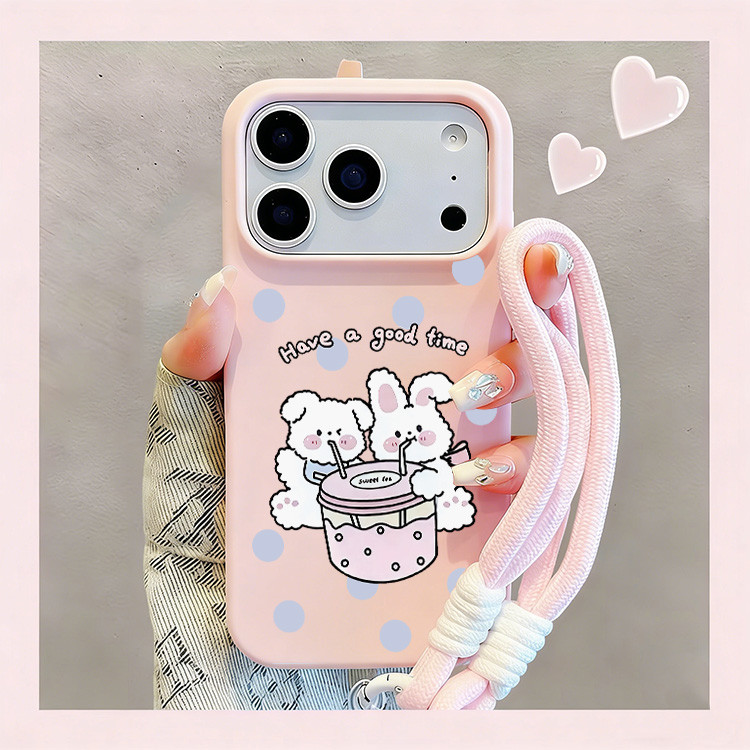 Liquidsilicone Mewah Kelinci Casing Iphone 17 Pro Max 11 13 15 12 14 16 Plus Casing