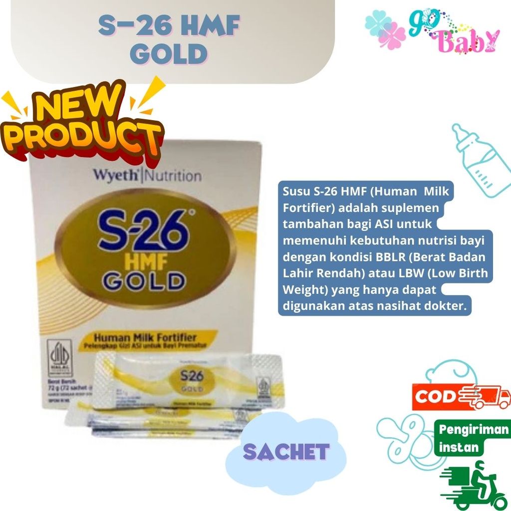 S-26 HMF GOLD HUMAN MILK FORTIFIER 1 SACHET - SUSU PENAMBAH BERAT BADAN BAYI PREMATUR