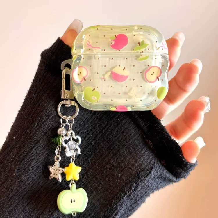 Casing pelindung AirPods 4 motif polkadot kecil yang segar, casing pelindung AirPods Pro 3, casing p