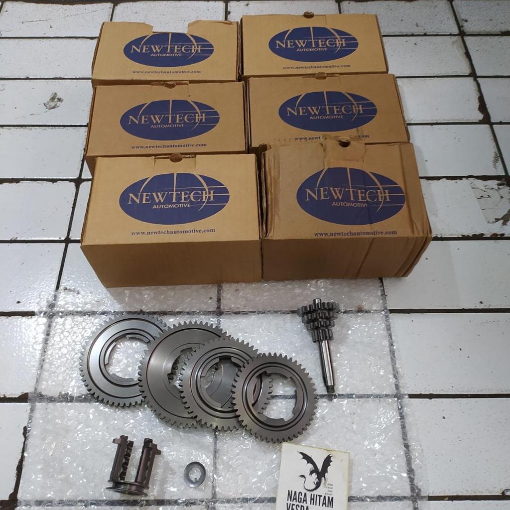 gear set 4 speed Vespa Smallframe by newtech PTS Special baru cakep