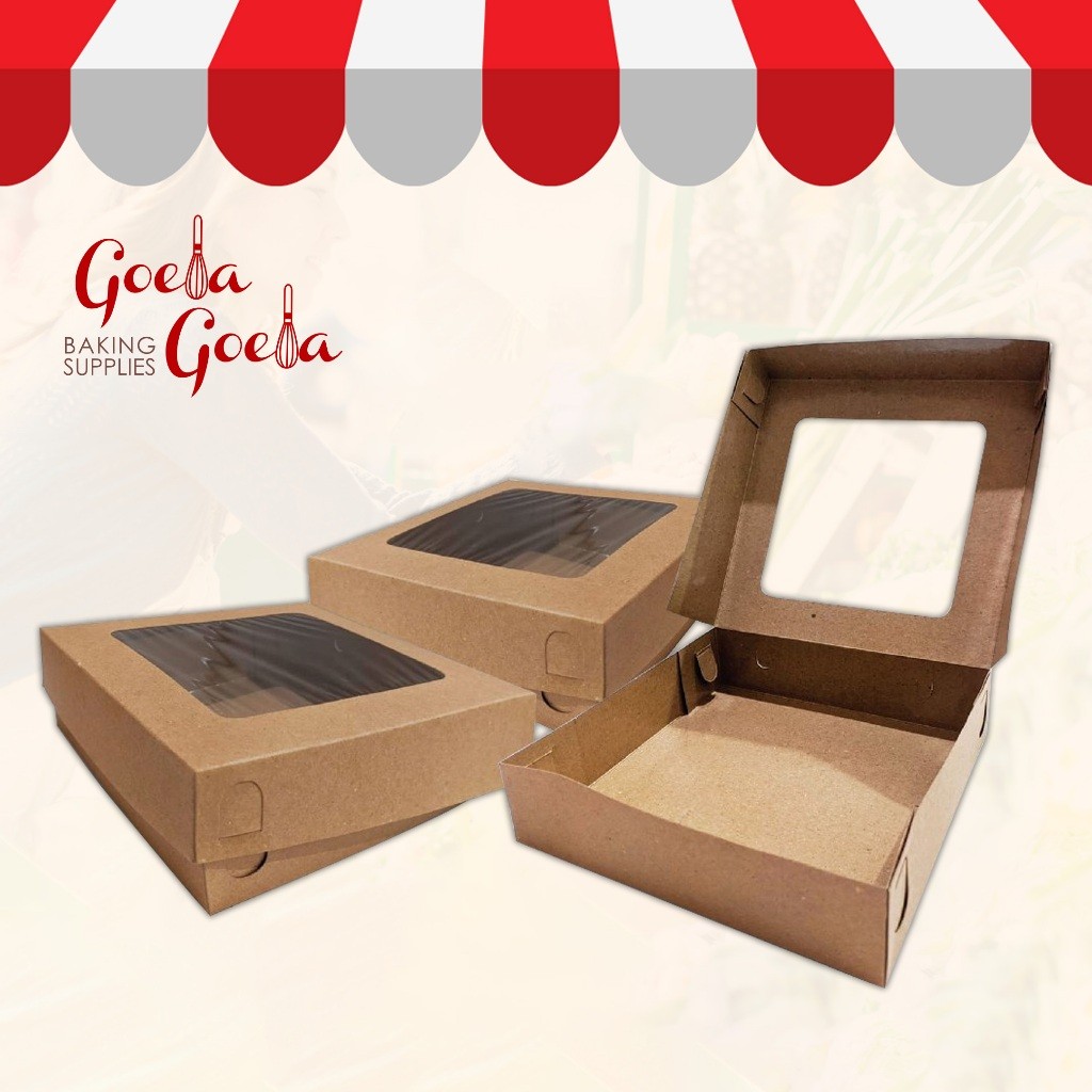 Box Coklat Kraft 22x22x5cm